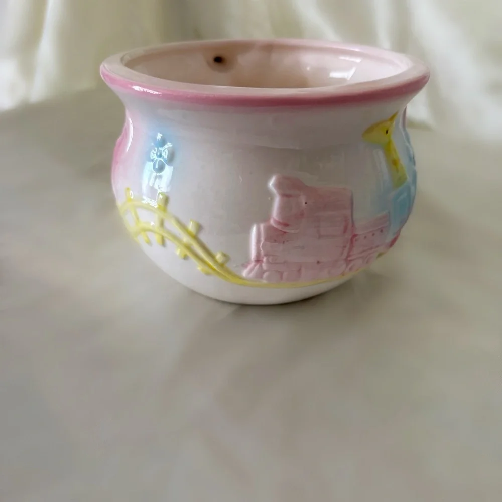 Vintage 60s pastel baby ceramic planter gift home decor Ruben’s originals
